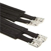 Produktbild von Hispano Hipica Sattelgurt für Pferde ohne Elastik aus Baumwolle und Nylon Schwarz 130 cm