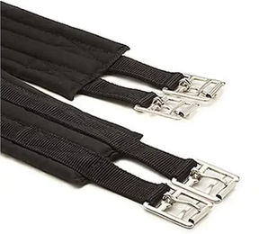 Hispano Hipica Sattelgurt für Pferde ohne Elastik aus Baumwolle und Nylon Schwarz – Bild 1 von 1