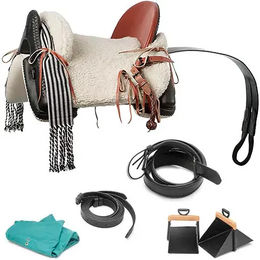 Produktbild von Hispano Hipica Sattelzubehör aus Leder für Ponys in Schwarz