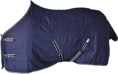 Produktbild von Hispano Hipica Stalldecke für Pferde aus Baumwolle Blau 155/205 cm