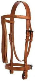 Produktbild von Hispano Hipica Western Halfter für Pferde aus Leder in Braun mit Kehle