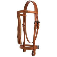 Produktbild von Hispano Hipica Western Halfter für Pferde aus Leder in Braun mit Kehle
