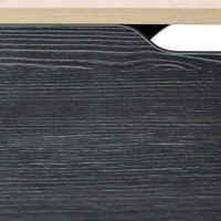 Produktbild von hjh LIVING Katzenhaus Kitty Pawbox 2 Möbel-Toilette mit Katzenhöhle und Schublade aus Holz in Schwarz/Eiche