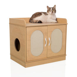 hjh LIVING Katzenhaus KITTYHOME 2 aus Holz als Katzenklo und Katzenhöhle XXL – Bild 1 von 5