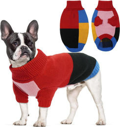 Hjumarayan Hundepullover Rollkragen aus Wolle für mittelgroße Hunde in Rot XL – Bild 1 von 6