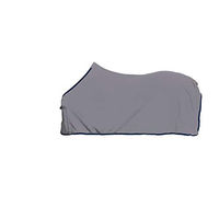 Produktbild von HKM Abschwitzdecke Alaska Fleece Hellgrau Dunkelblau Rückenlänge 155 cm - 1 Stk.