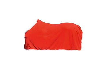 HKM Abschwitzdecke aus Fleece in Alaska-Rot mit 105 cm Rückenlänge – Bild 1 von 2