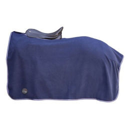HKM Abschwitzdecke aus Fleece mit Klettverschluss Blau Größe 125 – Bild 1 von 6