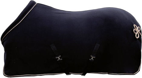 HKM Abschwitzdecke Glamour Style Fleece Schwarz/Rosegold 145 – Bild 1 von 2