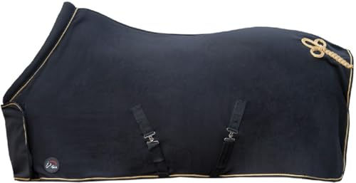 HKM Abschwitzdecke mit Kragen Schwarz Gold 115 cm – Bild 1 von 2