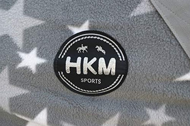 HKM Abschwitzdecke Stars aus Fleece in Grau mit 135 cm Rückenlänge – Bild 1 von 2