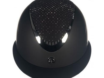 HKM Alarion Diamond Reithelm Unisex Schwarz Silber Grösse L – Bild 1 von 5