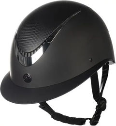 HKM Alarion Reithelm Unisex Carbon Schwarz Silber Grösse L – Bild 1 von 2