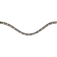 Produktbild von HKM Amazing Frontal für Pferde aus Leder in Braun mit Silber