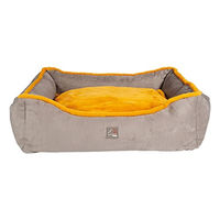 Produktbild von HKM Anam Cara Hundebett für Welpen und mittlere Hunde in Taupe und Goldgelb Größe M