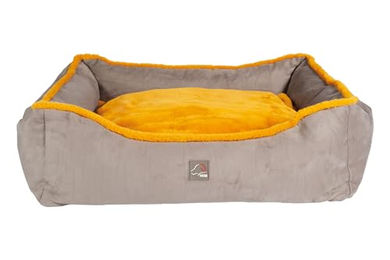 HKM Anam Cara Hundebett Größe L in Taupe/Goldgelb aus Polyester – Bild 1 von 2