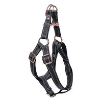 Produktbild von HKM ANAM Cara Hundegeschirr aus Polyester Schwarz/Rosegold Größe S