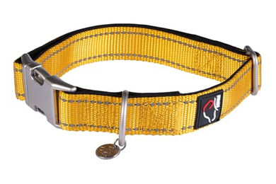 Produktbild von HKM ANAM Cara Hundehalsband aus Leder Goldgelb Größe M