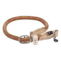 Produktbild von HKM ANAM Cara Hundehalsband aus Leder in Braun Größe S