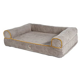 Produktbild von HKM ANAM Cara Hundesofa Stoff Taupe Goldgelb Größe S