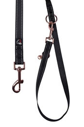 HKM ANAM Cara Hundetrainingsleine Schleppleine Schwarz Roségold Größe M - 2 m – Bild 1 von 1