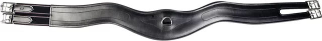 HKM Anatomic Sattelgurt aus gebogenem Leder in Schwarz – Bild 1 von 1