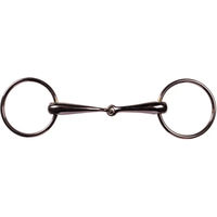 Produktbild von HKM Anatomisches Einfachgebiss für Pferde aus Metall 18 mm Silber Rosa