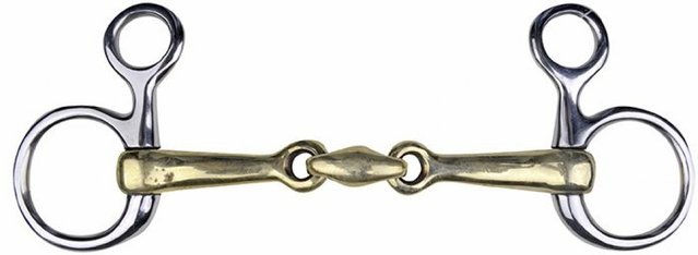HKM Bauchergebiss Argentan mit Edelstahlringen 16 mm – Bild 1 von 1