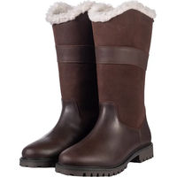 Produktbild von HKM Belmond Teddy Reitstiefel aus Leder für Damen und Herren Braun Winter wasserabweisend Größe 39