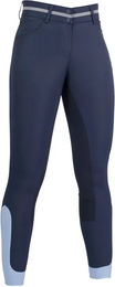 HKM Bloomsbury Reithose Damen Full Grip Blau Lycra Größe 36 – Bild 1 von 1