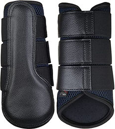 HKM Breath Hufglocken und Gamaschen Set aus 3D-Mesh Beinschutz Nachtblau XL für Pferde – Bild 1 von 1
