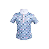 Produktbild von HKM Bria Poloshirt für Kinder in Rauchblau Größe 158/164