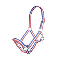 Produktbild von HKM Budapest Stallhalfter für Warmblut in Rot Weiß Blau aus Nylon