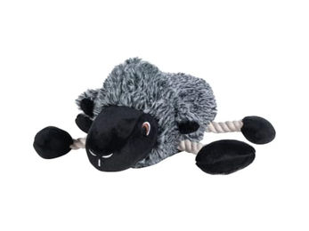 HKM Buddy Sheep Hundespielzeug aus Plüsch Schwarz Grau mit Quietschfunktion – Bild 1 von 4