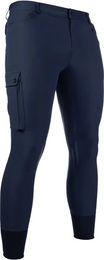 HKM Cargo Reithose für Herren mit Mid Grip in Blau Größe 56 – Bild 1 von 1