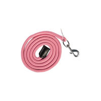 Produktbild von HKM Carlotta Longierstrick mit Karabinerhaken aus Leder in Rosa 180 cm