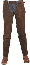 HKM Chaps aus Leder für die Arbeit Braun Unisex XS – Bild 1 von 1