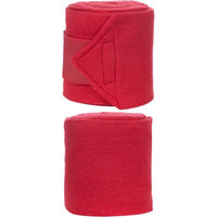 Produktbild von HKM Classic Gamaschen aus Fleece in Rot 4er Pack für Pferde