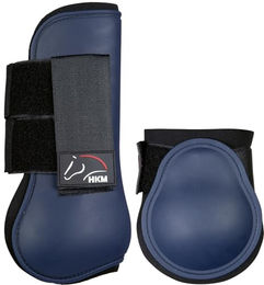 HKM Classic Gamaschen und Streichkappen Set Dunkelblau Pony Beinschutz für Pferde – Bild 1 von 1