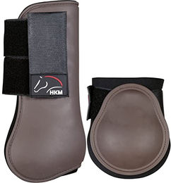 HKM Classic Gamaschen und Streichkappen Set Dunkelbraun Pony Beinschutz für Pferde – Bild 1 von 1