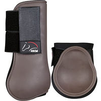 Produktbild von HKM Classic Gamaschen und Streichkappen Set Dunkelbraun Pony Beinschutz für Pferde