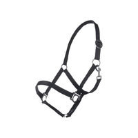 Produktbild von HKM Classic Stallhalfter für Pferde mit Edelstahlbeschlägen Schwarz Pony