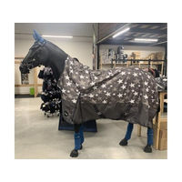 Produktbild von HKM Cleveland Stars Pferdedecke aus Polarfleece in Hellgrau 155