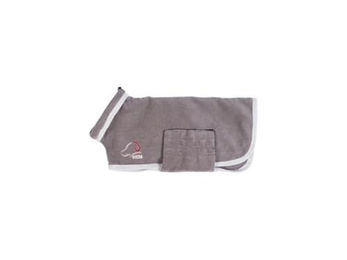 HKM Coco Hundebademantel aus Fleece in Taupe Größe XL – Bild 1 von 3
