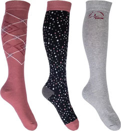 HKM Colorado Reitsocken Unisex Schwarz Größe 39/42 3er Pack – Bild 1 von 1