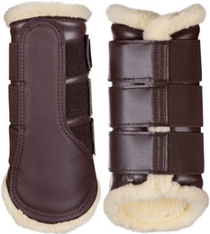 HKM Comfort Dressurgamaschen aus Kunstleder Dunkelbraun Größe M – Bild 1 von 1