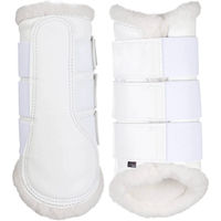 Produktbild von HKM Comfort Dressurgamaschen aus Kunstleder mit Teddyfutter Weiß Größe L