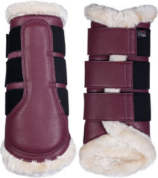 HKM Comfort Dressurgamaschen für Pferde Bordeaux Rot Größe M – Bild 1 von 3