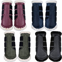 Produktbild von HKM Comfort Gamaschen 1680 Denier mit Teddyfell Beinschutz Dunkelblau Größe M