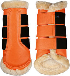 HKM Comfort Gamaschen Beinschutz Orange Größe M – Bild 1 von 1